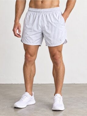 Zyia Athletic Shorts Mens Small Active Gym Training Stretch White